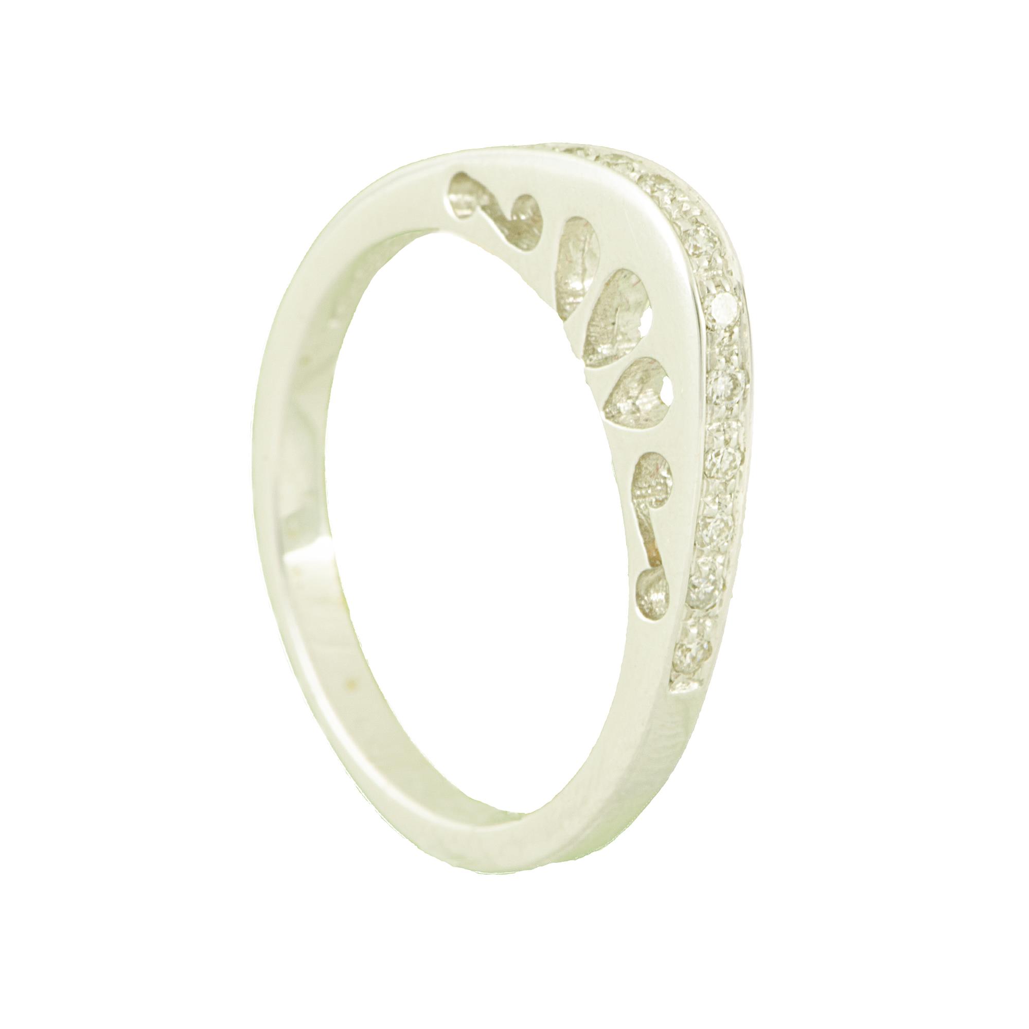 ANELLO IN ORO BIANCO E DIAMANTI CT 0,11 - ORO&CO