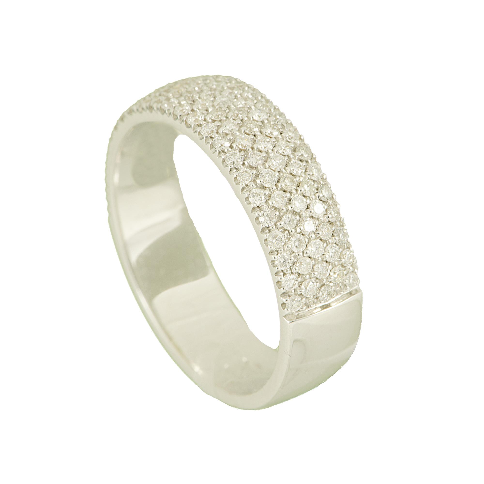 ANELLO IN ORO BIANCO E DIAMANTI CT 0,60 MIS 14 - ORO&CO