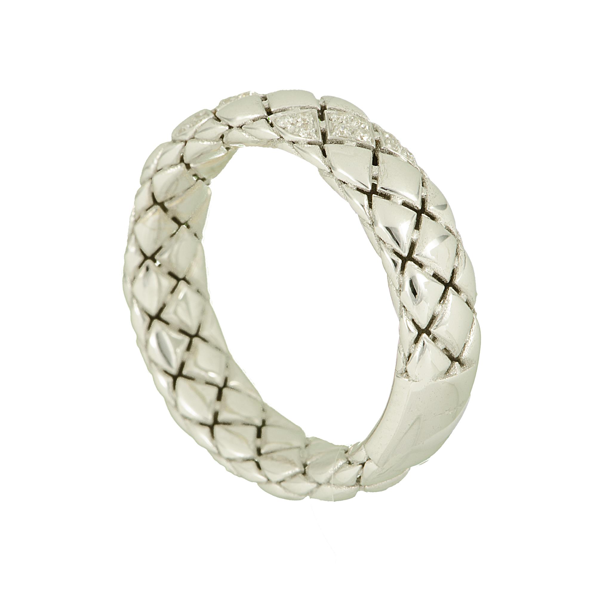 ANELLO IN ORO BIANCO E DIAMANTI CT 0,12 MIS 15 - ORO&CO