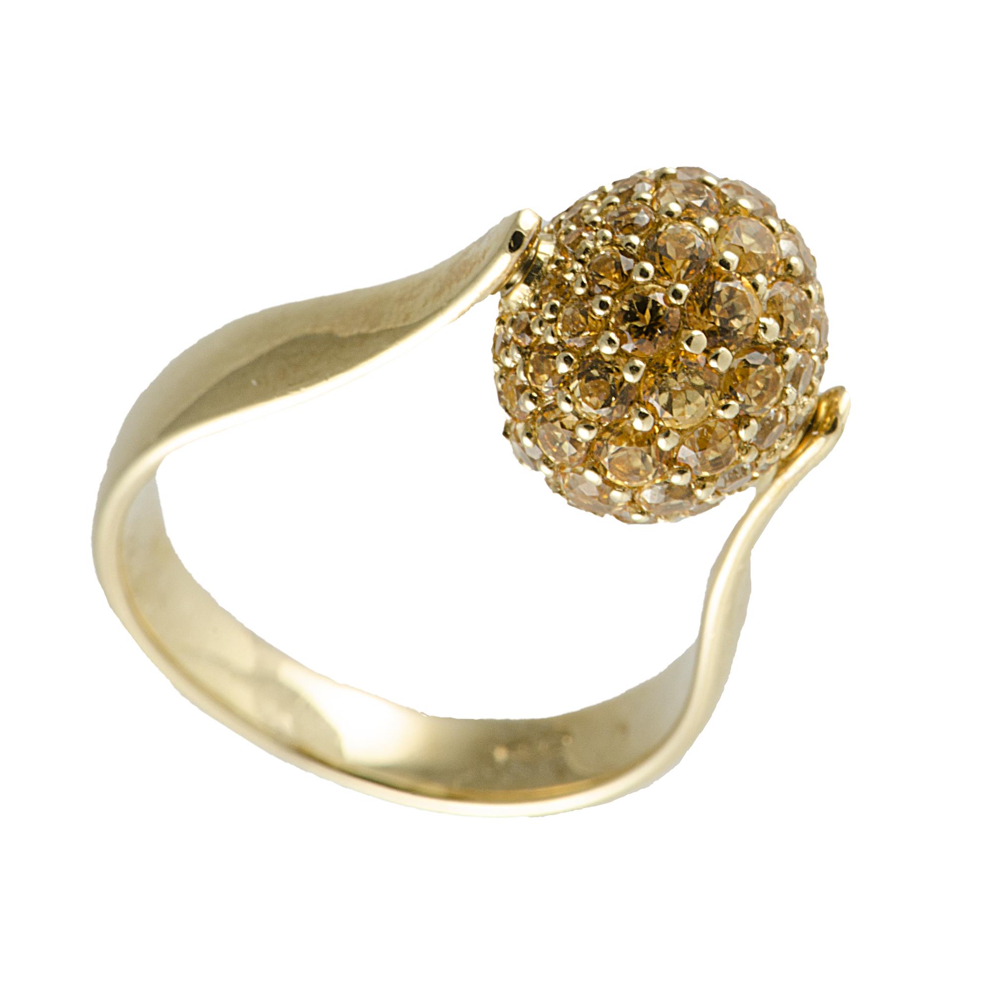 ANELLO IN ORO GIALLO 9KT TOPAZI MIS 13 - ROBERTO DEMEGLIO