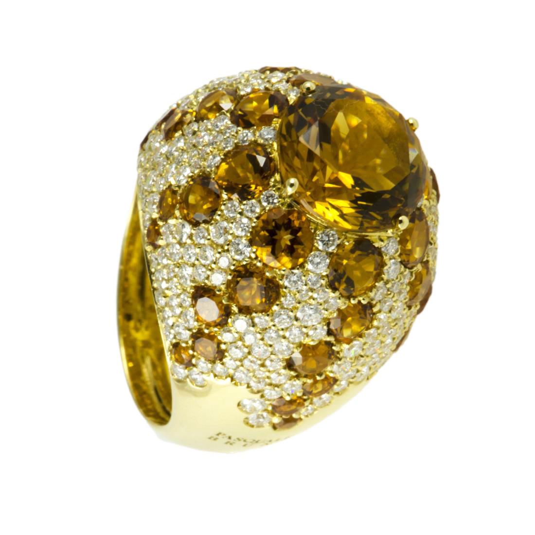 ANELLO IN ORO GIALLO CON DIAMANTI CT 2,36 MIS 16 - PASQUALE BRUNI