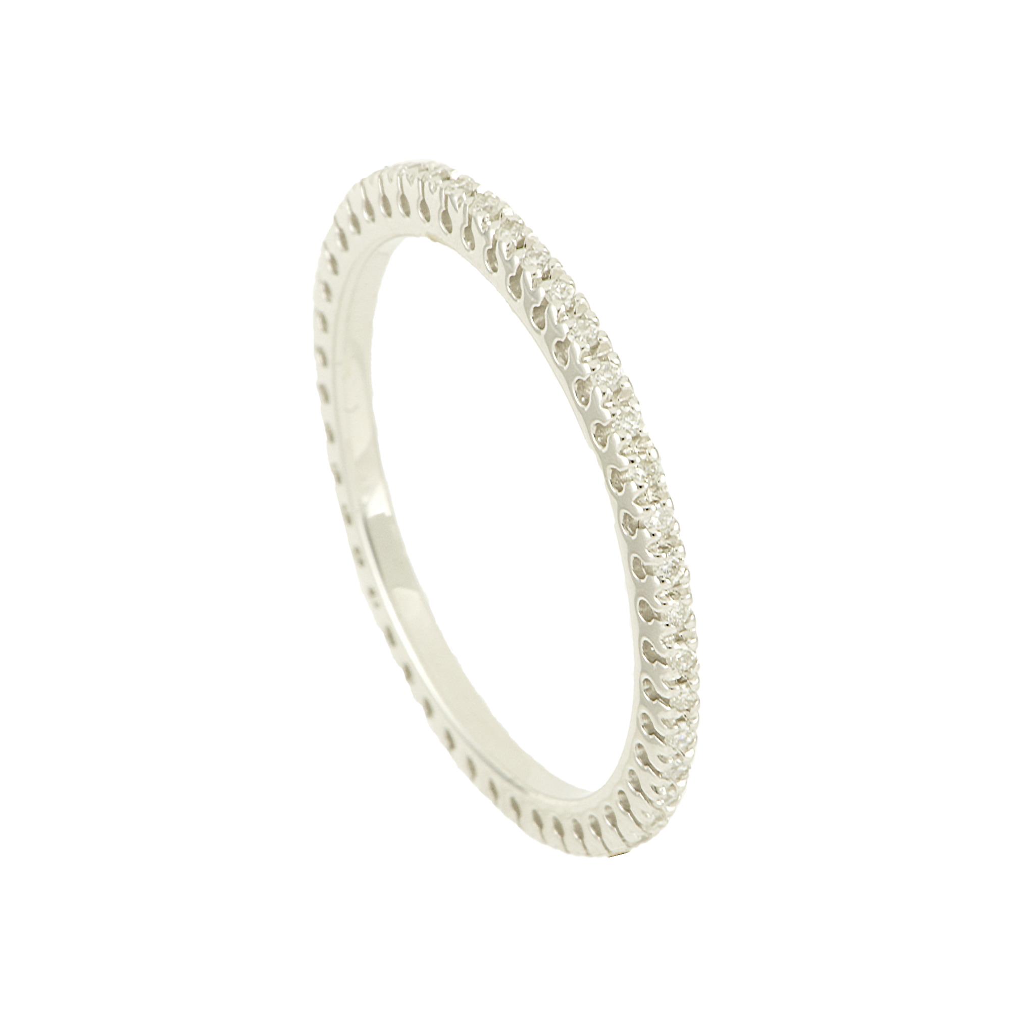 ANELLO IN ORO BIANCO E DIAMANTI CT 0,19 MIS 14  - ALFIERI & ST. JOHN