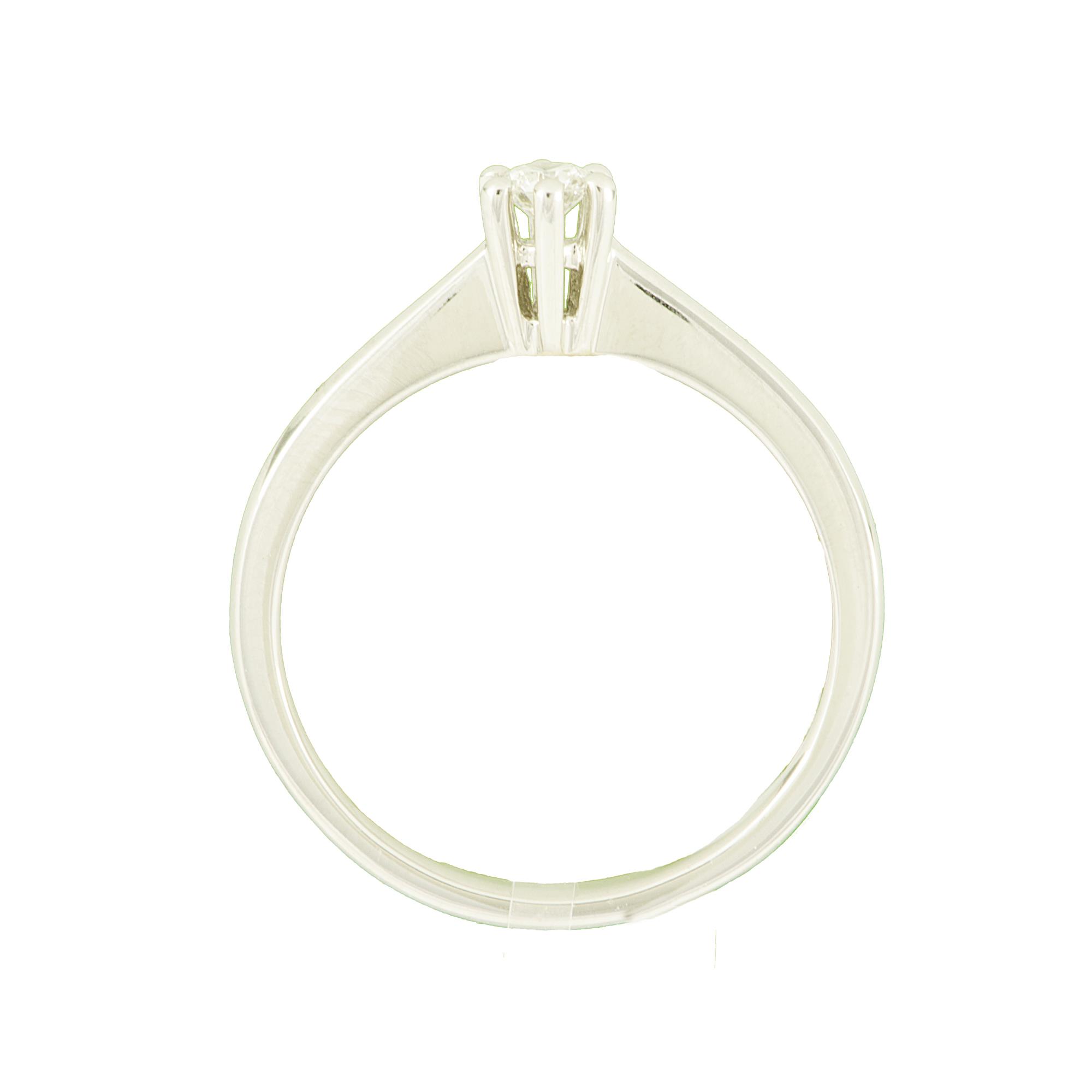 Oro&Co white gold diamond ring ct. 0,15 - ORO&CO