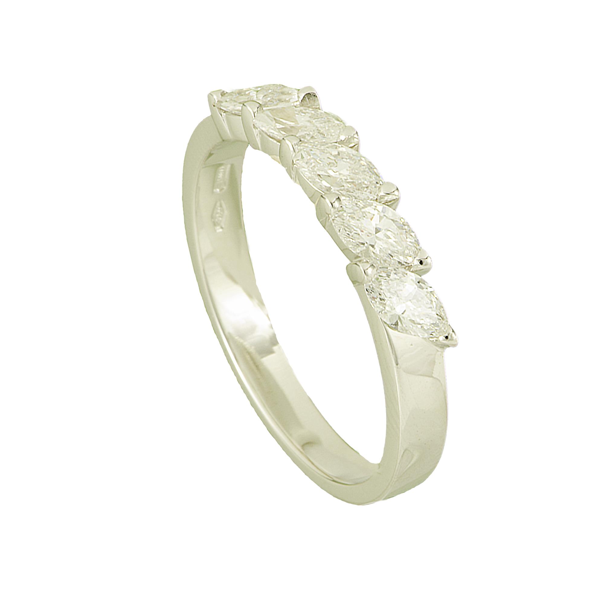 ANELLO IN ORO BIANCO E DIAMANTI CT 0,75 MIS 15 - ALFIERI & ST. JOHN