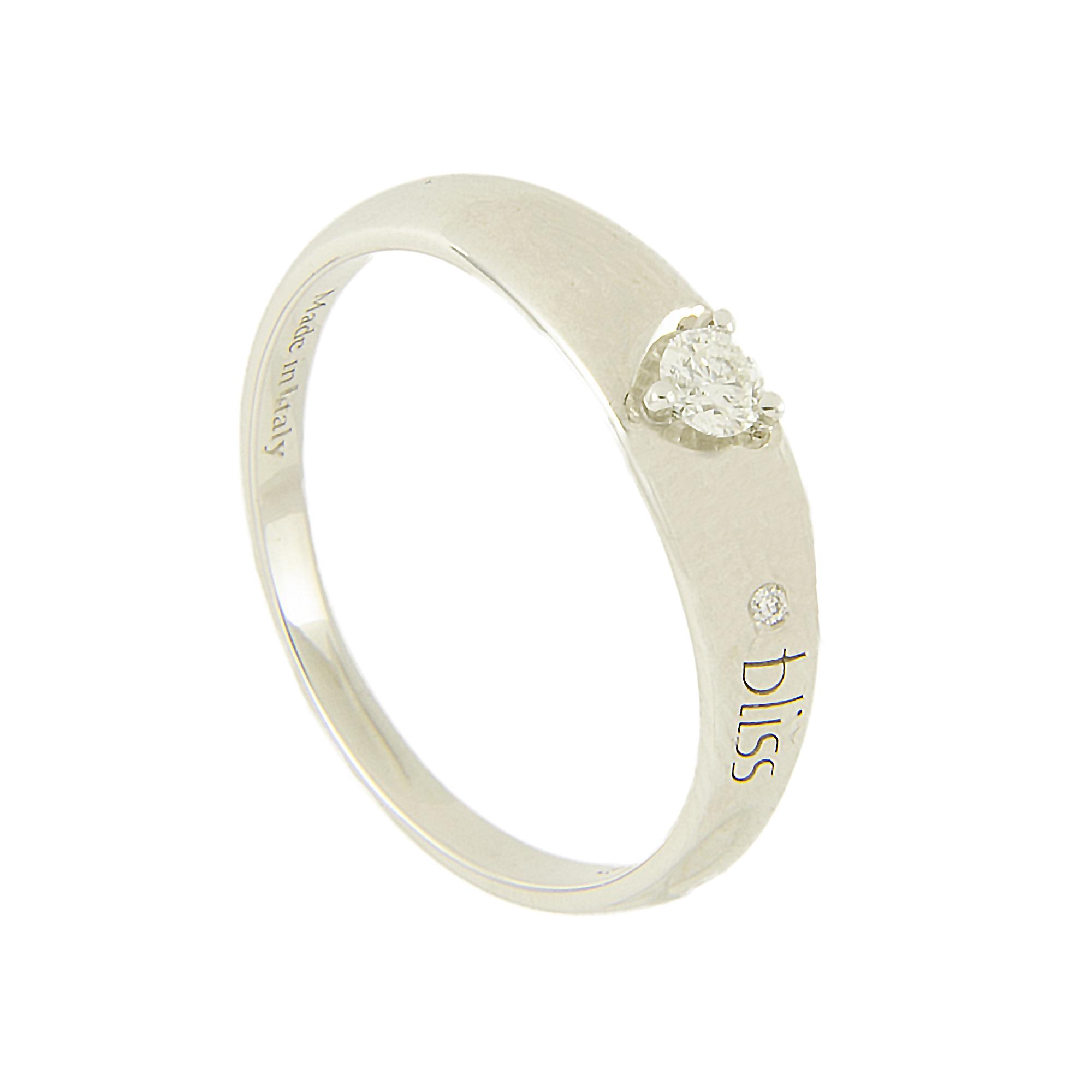 ANELLO IN ORO BIANCO 9KT E DIAMANTI CT 0,15 MIS 15 - BLISS
