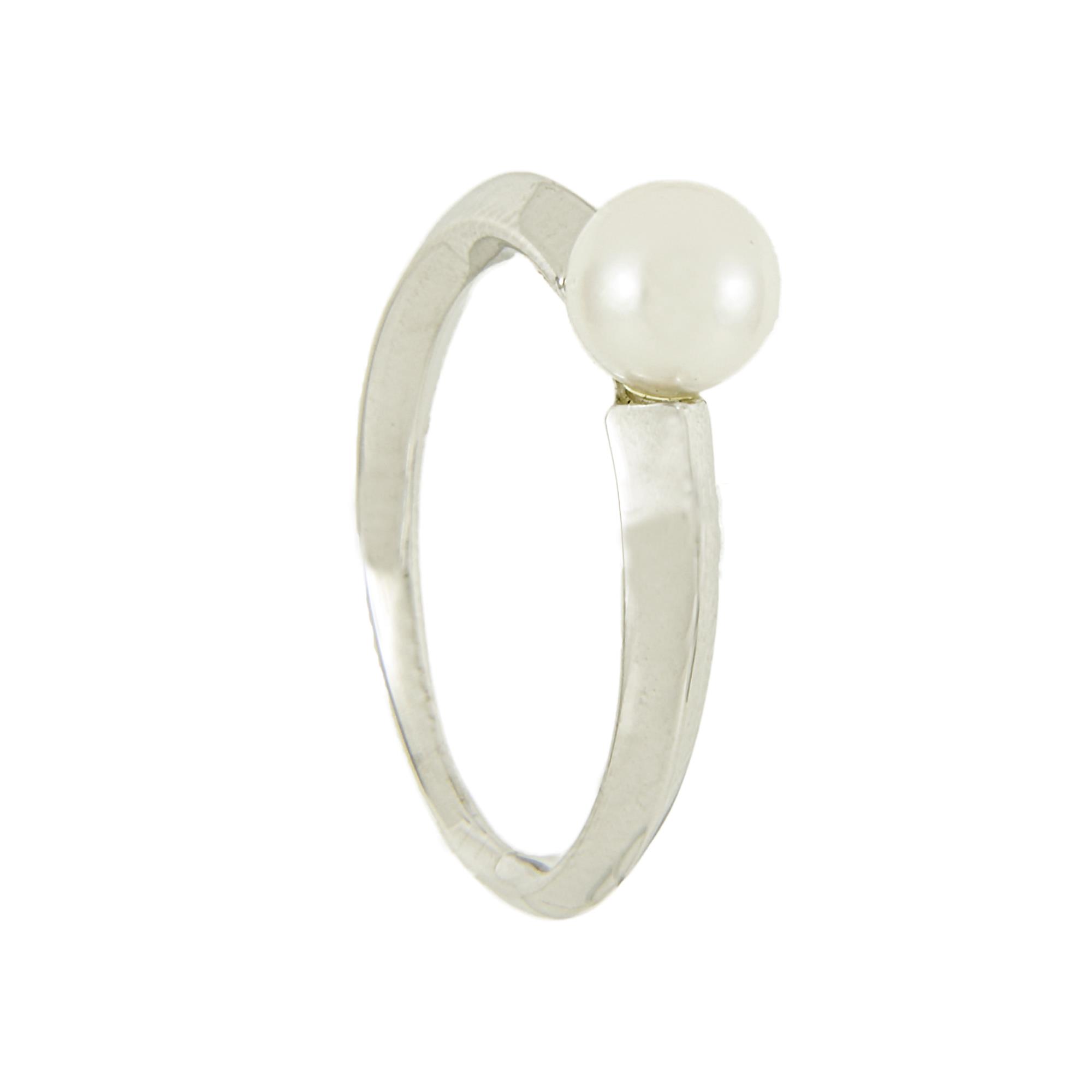 Oro & Co white gold ring with pearls cts 0,07 size N - ALFIERI & ST. JOHN