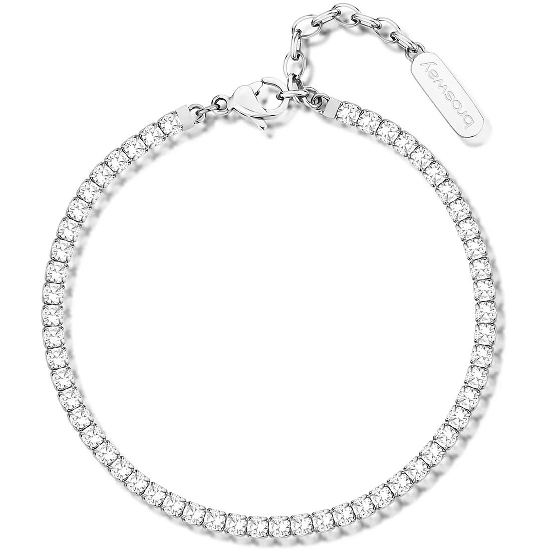 Pulsera de tenis de acero Desideri con circonitas blancas - BROSWAY