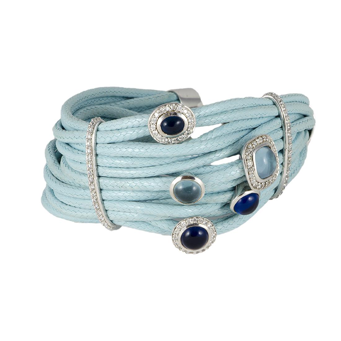 BRACCIALE FASHION IN ARGENTO E PIETRE IDROTERMALI - ZOCCAI