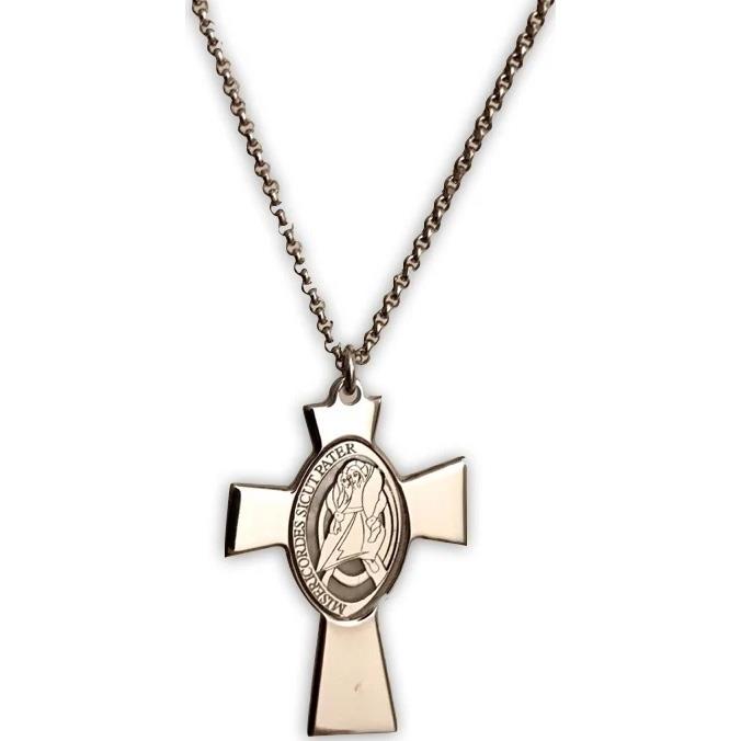 Silver necklace cross pendant - AMEN