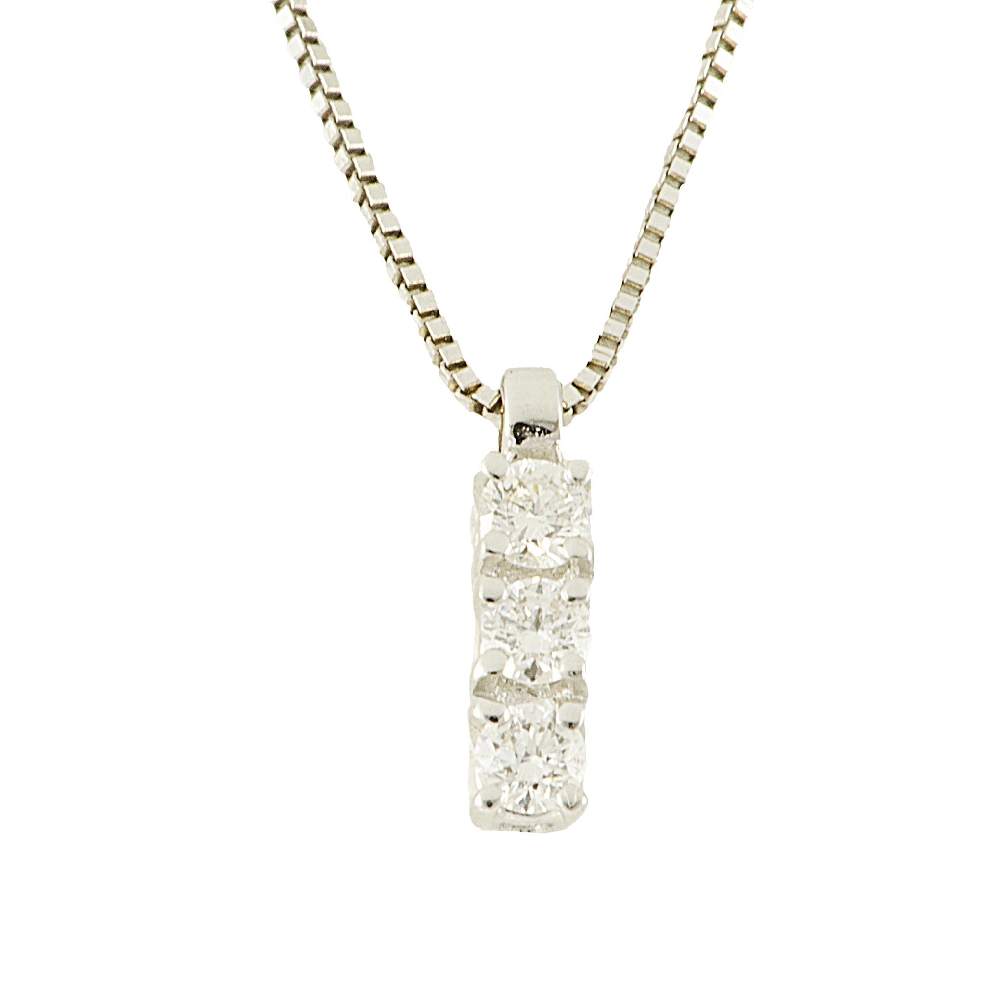 COLLIER IN ORO BIANCO E DIAMANTI CT 0,12 - ALFIERI & ST. JOHN