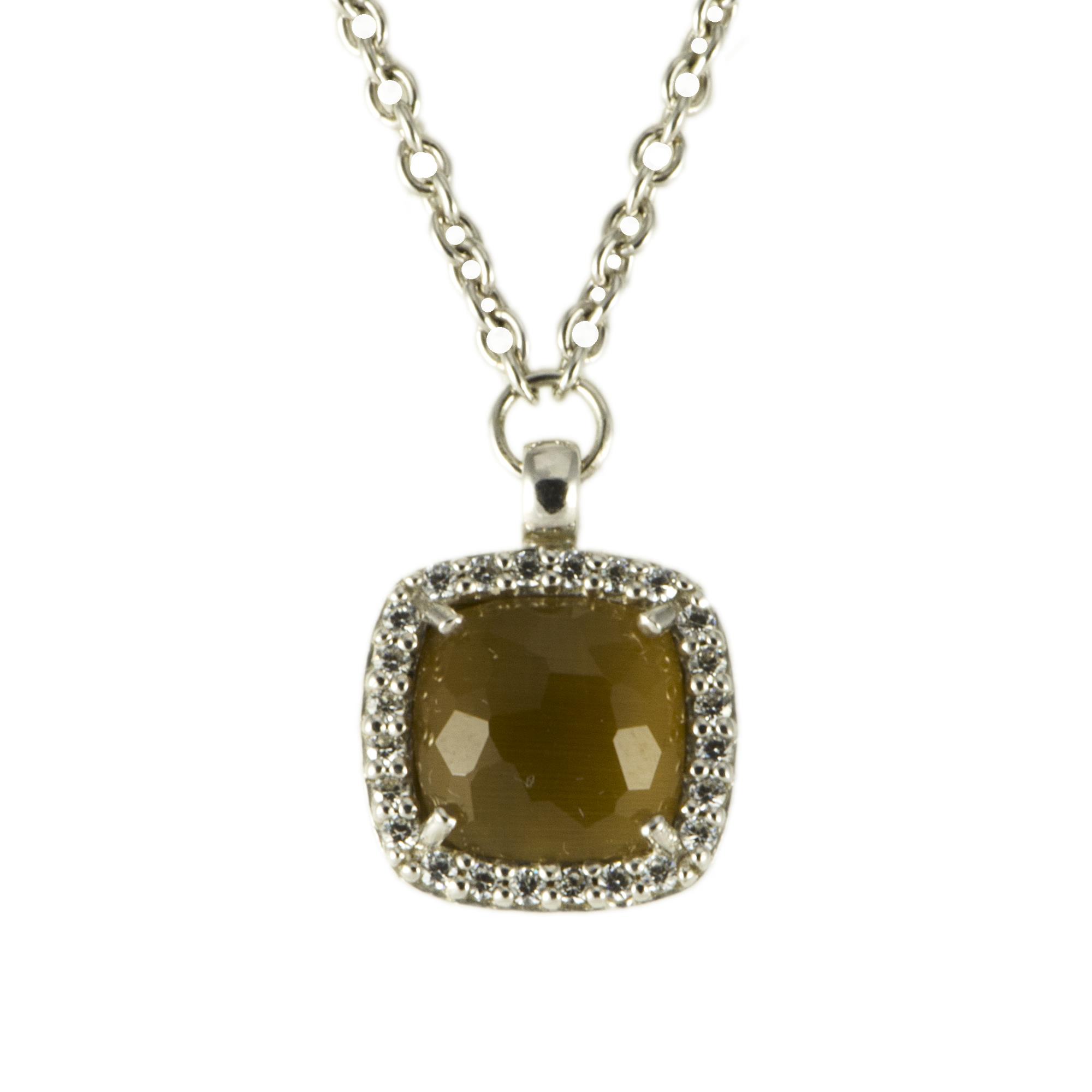 COLLANA IN ARGENTO CON ZIRCONI E QUARZO - TI SENTO