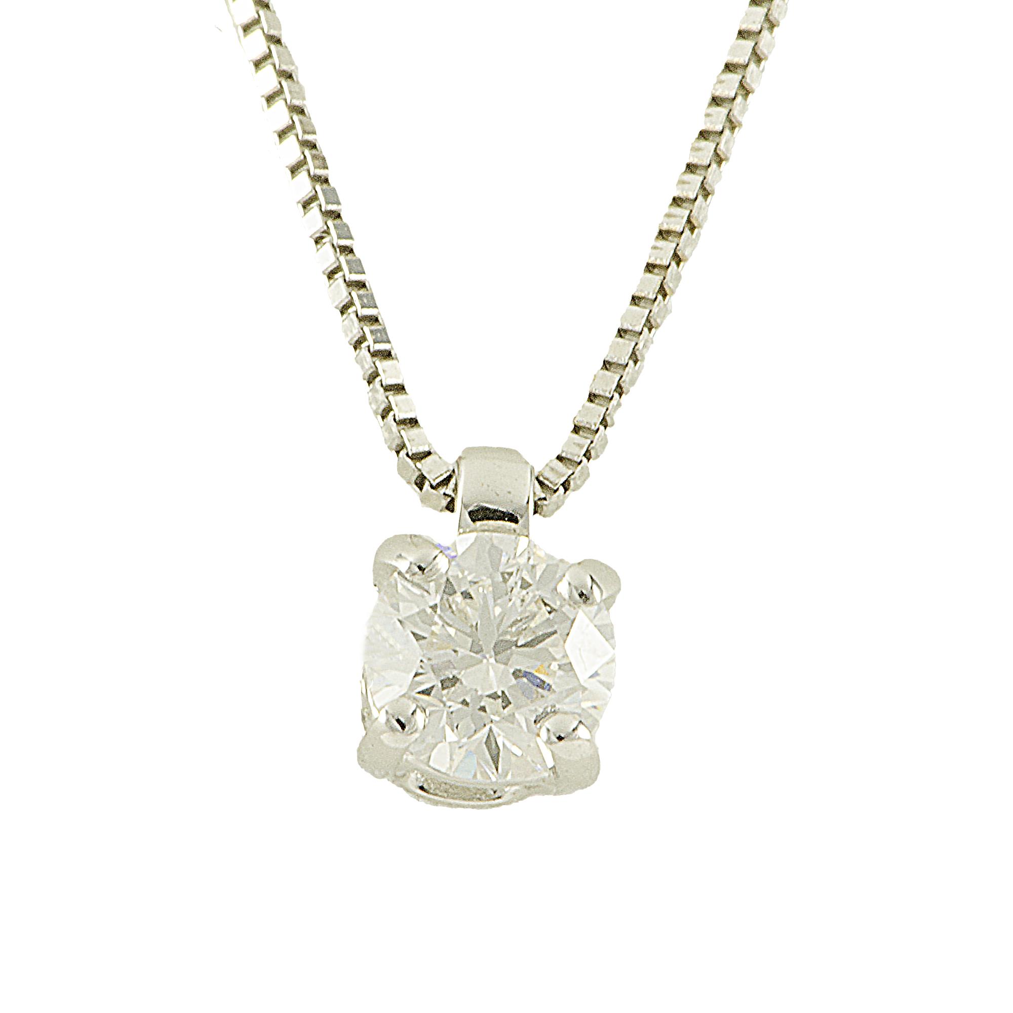 GIROCOLLO IN ORO BIANCO E DIAMANTI CT 0,25 - ALFIERI & ST. JOHN