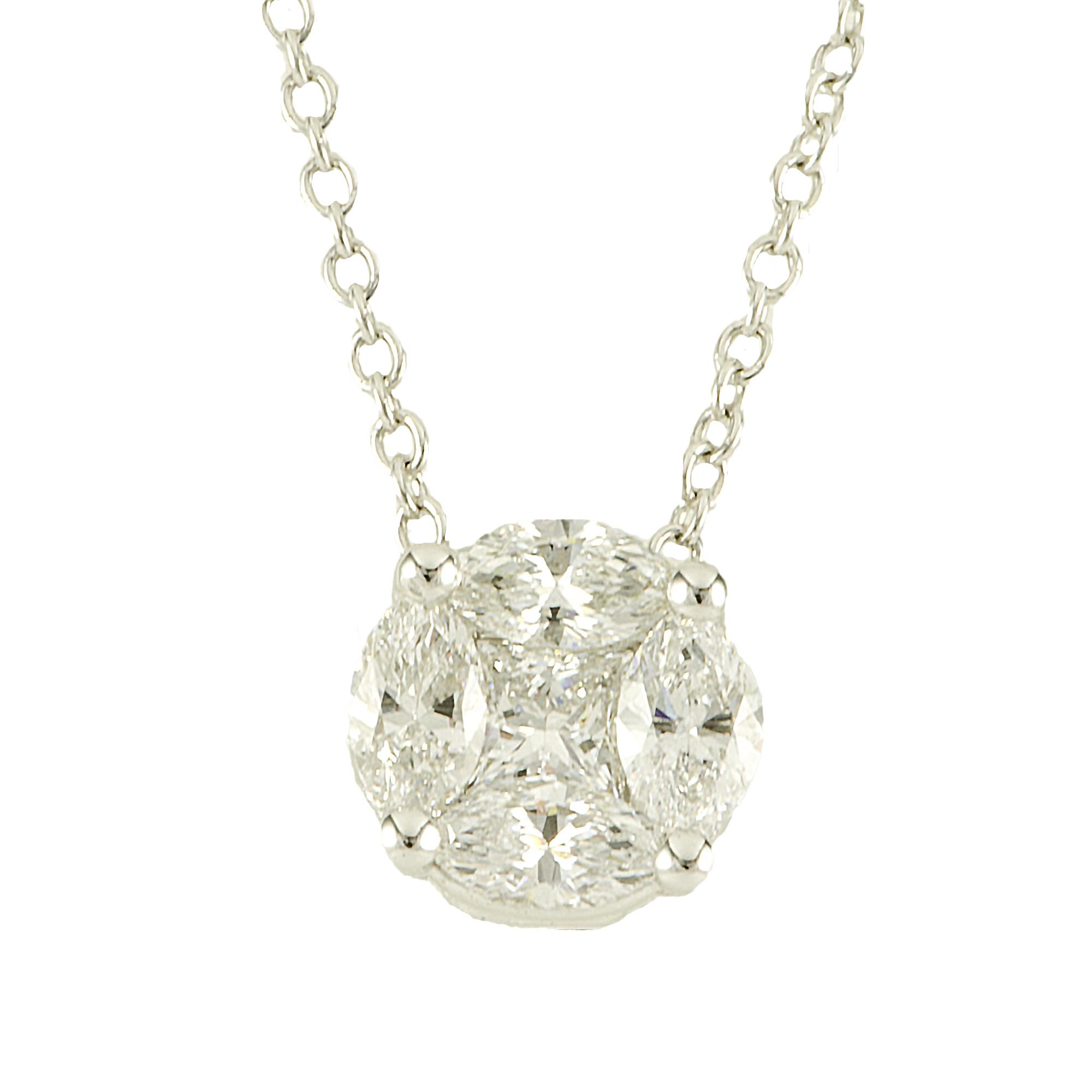 GIROCOLLO IN ORO BIANCO E DIAMANTI CT 0,80 - ALFIERI & ST. JOHN