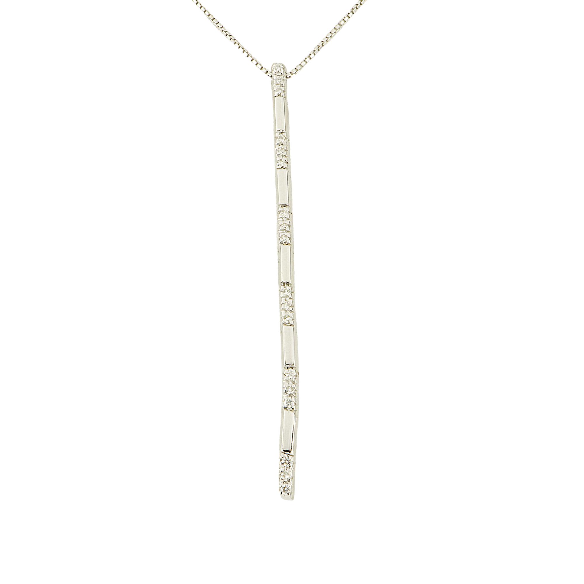 GIROCOLLO IN ORO BIANCO E DIAMANTI CT 0,06 - ALFIERI & ST. JOHN