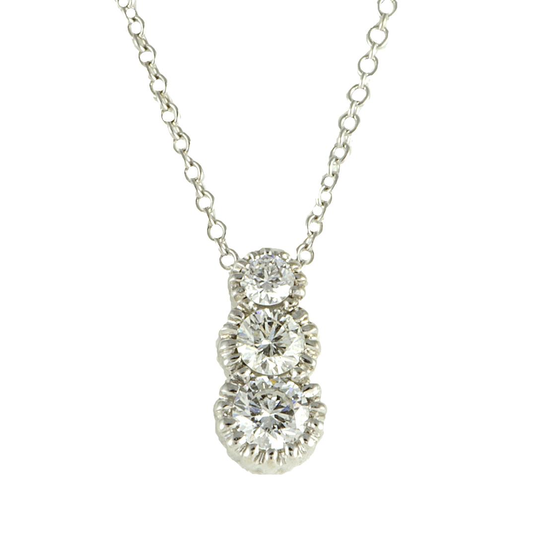 COLLIER IN ORO BIANCO E DIAMANTI CT 0,30 - ALFIERI & ST. JOHN