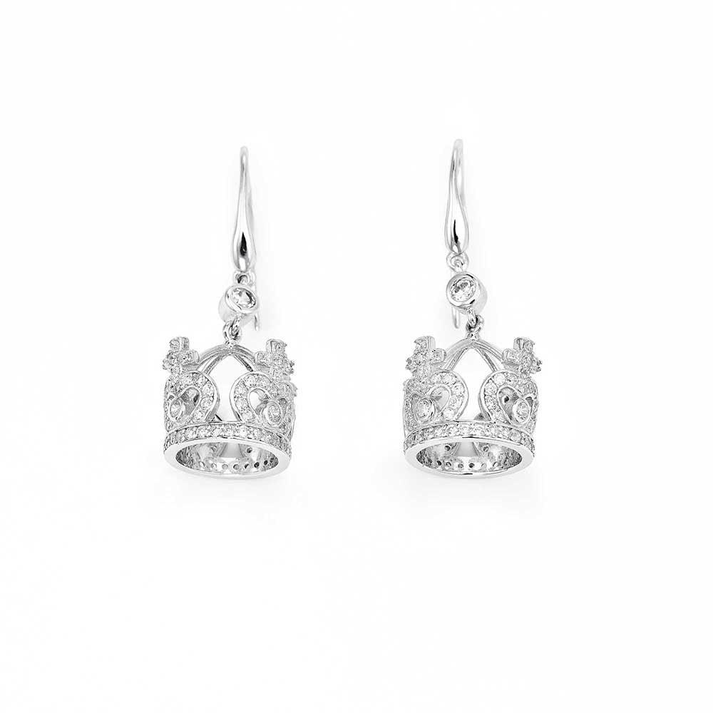 Silver crown earrings - AMEN
