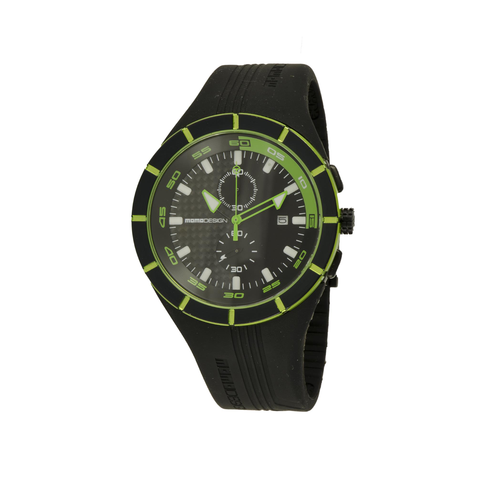 OROLOGIO HIGHWAY BLACK AND GREEN 46 MM - MOMO DESIGN