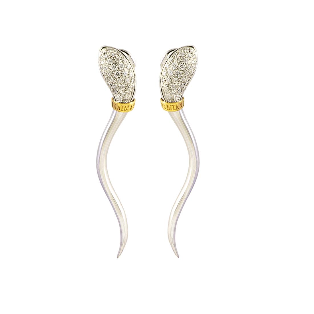 ORECCHINI IN ORO BIANCO E DIAMANTI CT 0,70 - DAMIANI