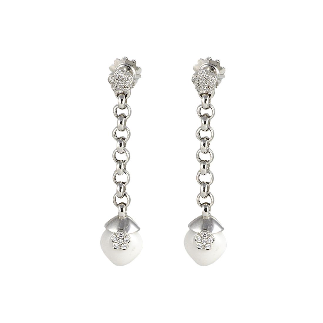 ORECCHINI IN ORO BIANCO FIORE NAMASTE' - PASQUALE BRUNI