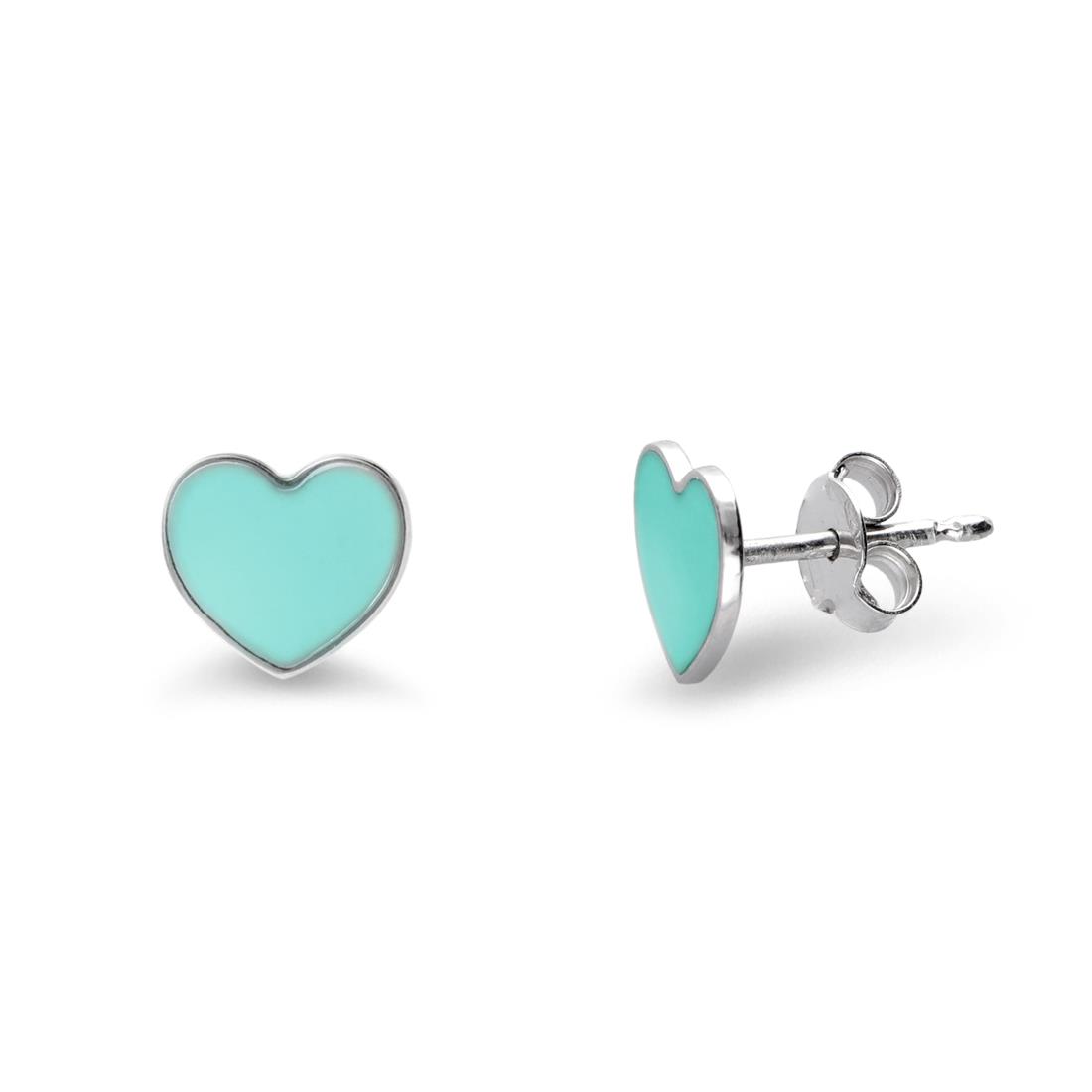 Silver earrings with turquoise heart - ALFIERI & ST. JOHN 925
