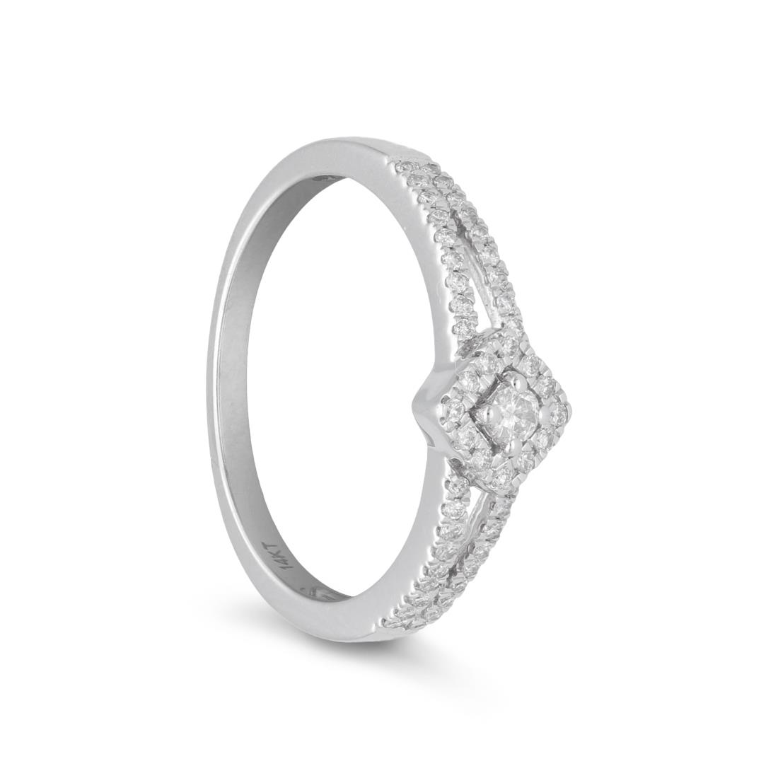 Ring in gold and diamonds ct. 0.22 brilliant cut - ALFIERI & ST. JOHN