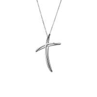 Necklace with cross and ct. 0,01 diamond - ALFIERI & ST. JOHN