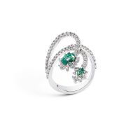 Anello con diamanti e smeraldi - ALFIERI & ST. JOHN