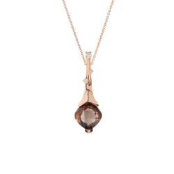 Necklace with smoky quartz and diamonds - ALFIERI & ST. JOHN