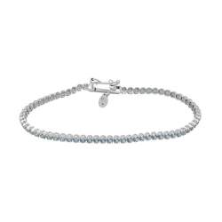 Tennis bracelet in gold with topaz and ct. 0,005 diamond - ORO&CO