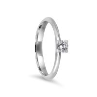Solitaire ring in gold with ct. 0,20 diamond - ALFIERI & ST. JOHN
