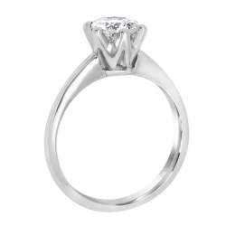 Solitaire ring in gold with ct. 0,92 diamond - ALFIERI & ST. JOHN