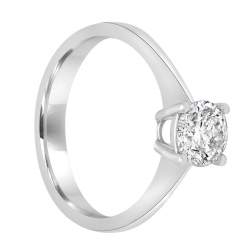 Solitaire ring in gold with ct. 0,88 diamond - ALFIERI & ST. JOHN