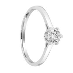 Solitaire ring in gold with ct. 0,40 diamond - ALFIERI & ST. JOHN