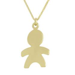 Necklace in gold with child shaped charm - ORO&CO