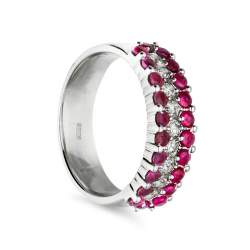 Anello con diamanti e rubini  - ALFIERI & ST. JOHN