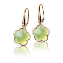 Earrings Bon Ton Collection in gold with ct. 10,6 Lemon Milky quartz  - PASQUALE BRUNI