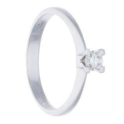 Solitaire ring with diamonds ct 0,15 - ALFIERI & ST. JOHN