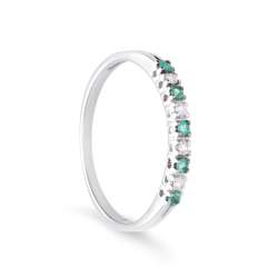 Anello veretta con smeraldi e diamanti - ALFIERI & ST. JOHN