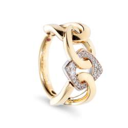 Ring in gold with ct. 0,18 diamonds - ALFIERI & ST. JOHN