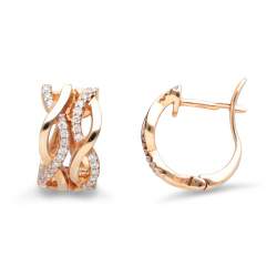 Rose gold earrings with diamonds ct. 0.178 - ALFIERI & ST. JOHN