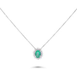 Collana con smeraldo e diamanti - LUXURY ZONE