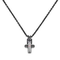 Necklace with steel cross - BARAKA